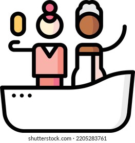 bath isolated design element stock illustration. Vector on a white background