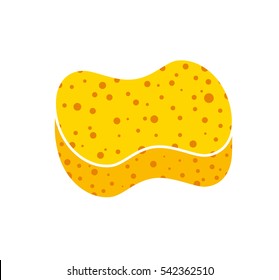 Bath or kitchen sponge icon isolated.