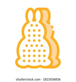 bath layer in rabbit form icon vector. bath layer in rabbit form sign. isolated contour symbol illustration