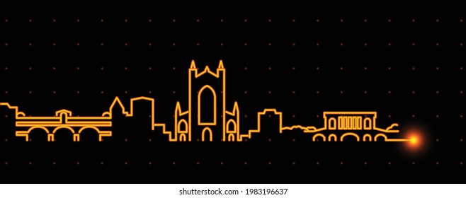 Bath Light Streak Skyline Profile
