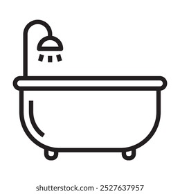 bath line icon. vector illustration.