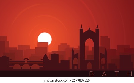 Bath Low Sun Skyline Scene