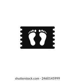Bath mat icon isolated on white background