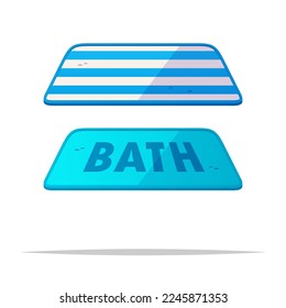 Bath mat vector isolated illustration