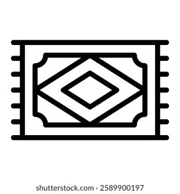 Bath Mat Vector Line Icon Design For Personal And Commercial Use