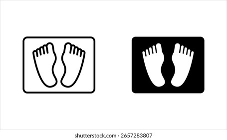 Bath mats icon set. Outline bath mats vector illustration on white background