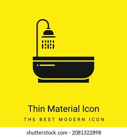Bath minimal bright yellow material icon