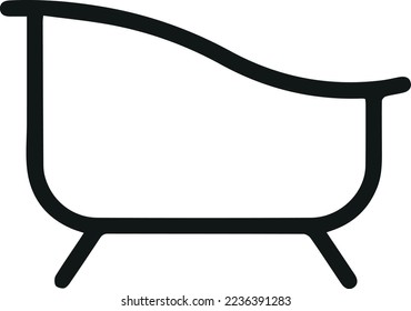 Bath minimal line icon. Web stroke symbol design. Bath sign isolated on a white background. Premium line icon.