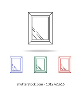 Bath mirror simple icon. Element of furniture and household multi colored icons for mobile concept and web apps. Thin line icon for website design and mobile app. Premium icon on white background
