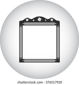 Bath mirror simple icon on colorful round background