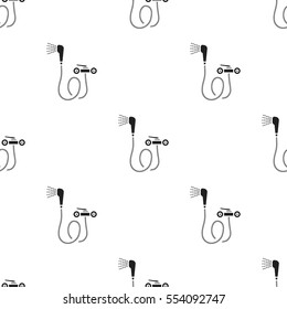 Bath Mixer Icon In Black Style Isolated On White Background. Plumbing Pattern Stock Vector Illustration.