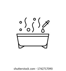 Bath, oil, aroma icon. Simple line, outline vector elements of body care for ui and ux, website or mobile application