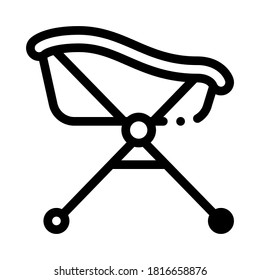 bath on wheels icon vector. bath on wheels sign. isolated contour symbol illustration