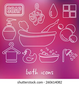 bath outline icons