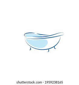 Bath. Plumbing logo design idea