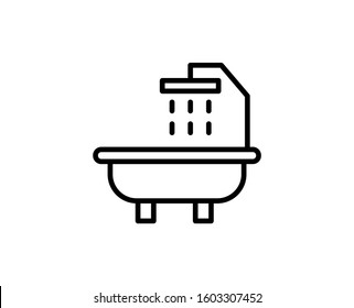 Bath premium line icon. Simple high quality pictogram. Modern outline style icons. Stroke vector illustration on a white background. 