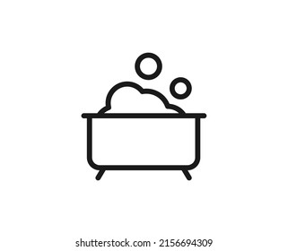 Bath premium line icon. Simple high quality pictogram. Modern outline style icons. Stroke vector illustration on a white background. 