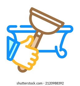 bath repairs color icon vector. bath repairs sign. isolated symbol illustration
