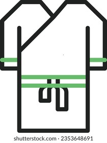 Bath Robe Icon image. Suitable for mobile application.