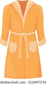Bath robe icon. Soft home warm cloth isolated on white background