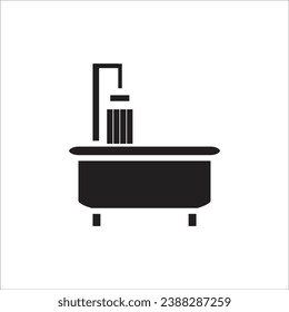 Vektorgrafik-Symbol im Badezimmer neu