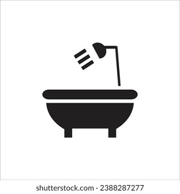 icono de línea vector de sala de baño nuevo