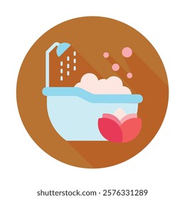 Bath Rounded Vector EPS 10 for print, digital UI, UX kit, web and app development for health, personal care, body treatment and more.