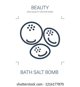 bath salt bomb icon. high quality line bath salt bomb icon on white background. from beauty collection flat trendy vector bath salt bomb symbol. use for web and mobile