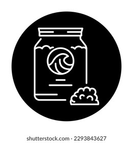Bath salt color line icon. Cosmetic product. Pictogram for web page, mobile app, promo.