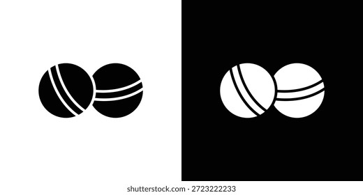 Icono de bomba de sales de baño. Icono de diseño plano simple en blanco y negro