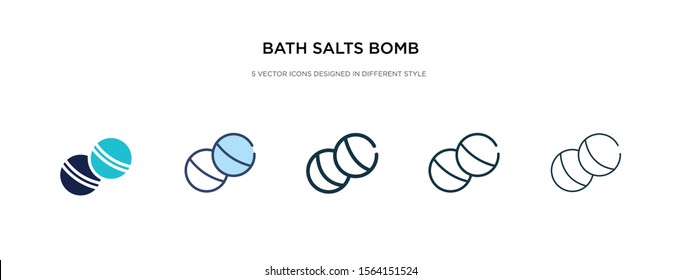 bath salts bomb icon in different style vector illustration. two colored and black bath salts bomb vector icons designed in filled, outline, line and stroke style can be used for web, mobile, ui
