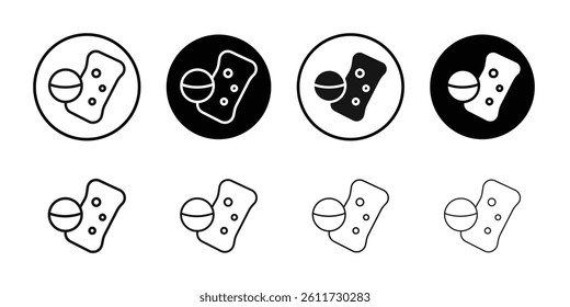 Bath salts bomb icon Flat simple outline set