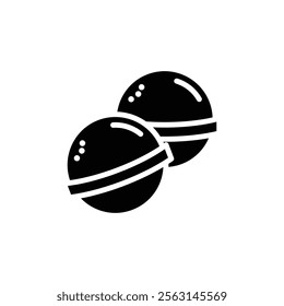 Bath salts bomb icon Isolated flat vector in outline