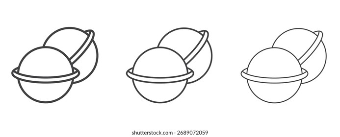 Ícone de bomba de sais de banho em Estilo Line Art para coleção Design