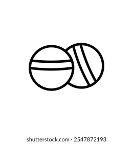 Bath salts bomb icon logo sign set vector outline