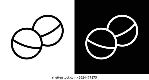 Icono de bomba de sales de baño. Conjunto de Vectores de logotipos