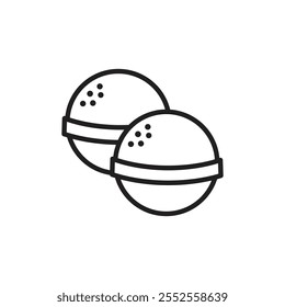 Bath salts bomb icon Simple thin outline