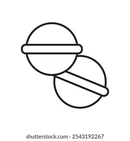 Bath salts bomb icon. thin stroke and solid.