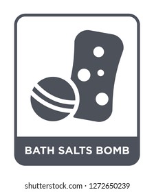 bath salts bomb icon vector on white background, bath salts bomb trendy filled icons from Beauty collection, bath salts bomb simple element illustration