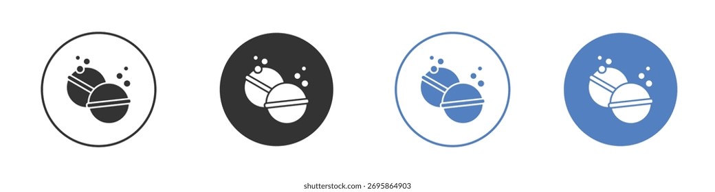 Sais de banho ícone da bomba vetor. Design de ilustração do modelo de logotipo