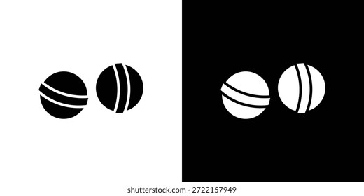 Ilustración vectorial de iconos de bomba de sales de baño - iconos de vector de estilo negro de alta calidad