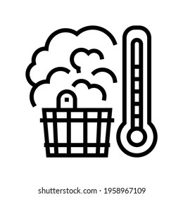 bath sauna mens leisure line icon vector. bath sauna mens leisure sign. isolated contour symbol black illustration