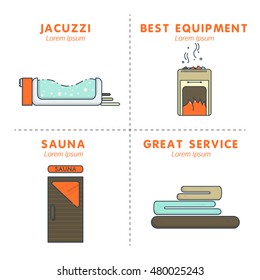 Bath and sauna - set of cards