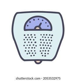 bath scale color vector doodle simple icon