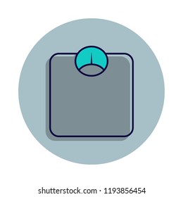 bath scales icon in badge style. One of web collection icon can be used for UI, UX
