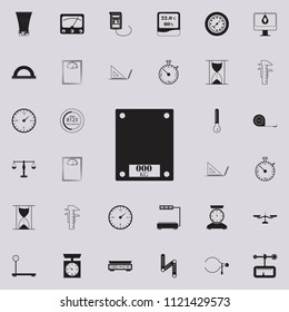 bath scales icon. Detailed set of Measuring Elements icons. Premium quality graphic design sign. One of the collection icons for websites, web design, mobile app on colored background