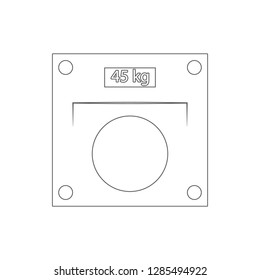 bath scales icon. Element of cyber security for mobile concept and web apps icon. Thin line icon for website design and development, app development