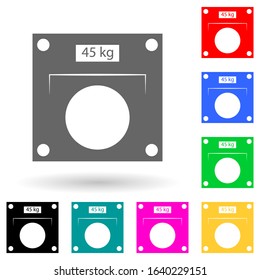 bath scales multi color style icon. Simple glyph, flat vector of electro icons for ui and ux, website or mobile application