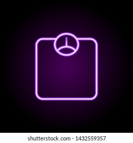 bath scales neon icon. Elements of web set. Simple icon for websites, web design, mobile app, info graphics