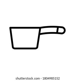 Bath Scoop icon. Outline bath scoops vector icon for web desgin, apps